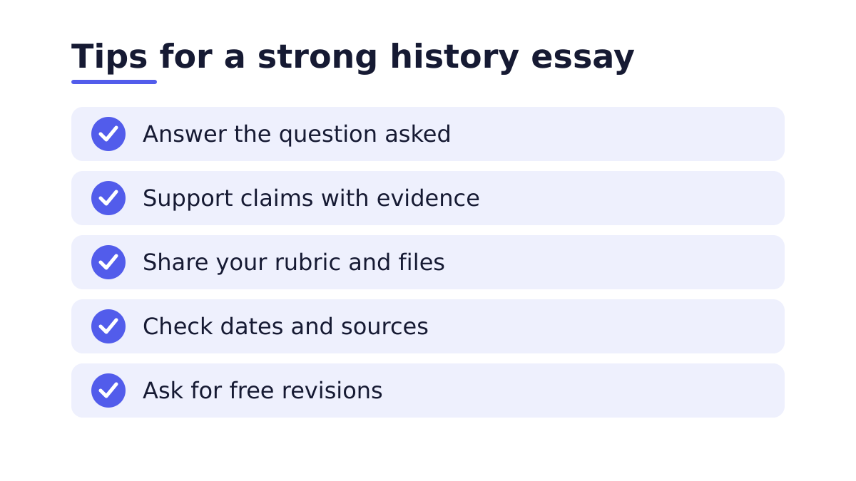 History Essays: tips for a strong history essay