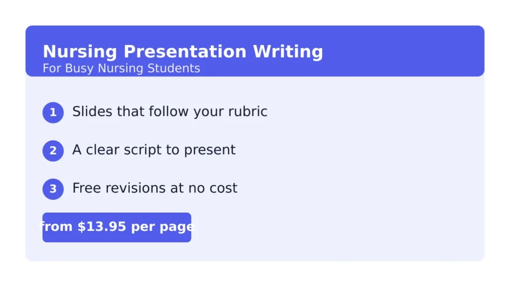 Nursing Presentation Writing