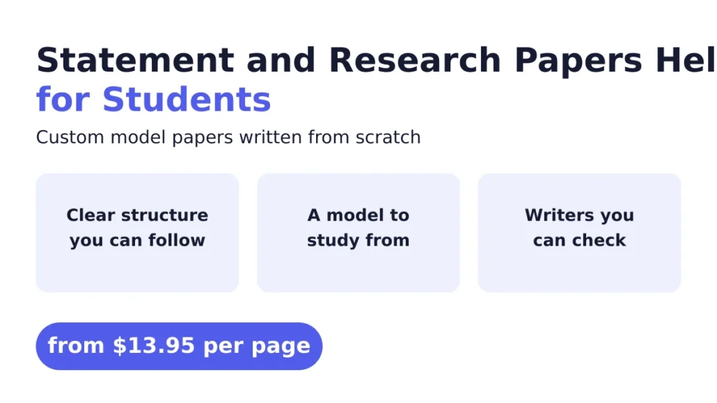 Statement and Research Papers