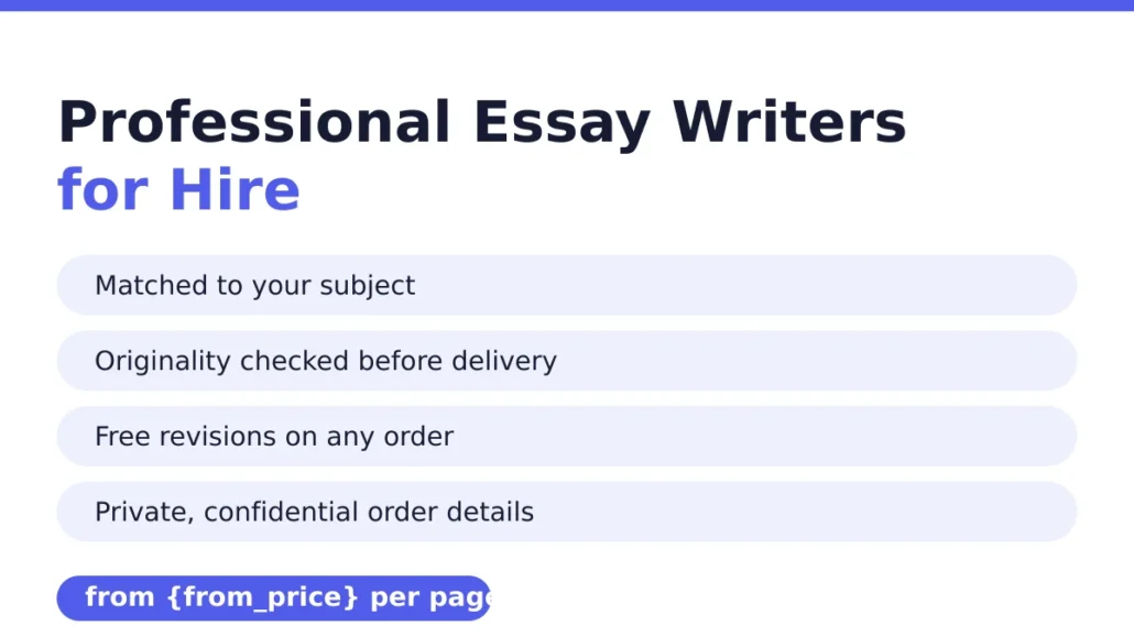 Professional essay writers