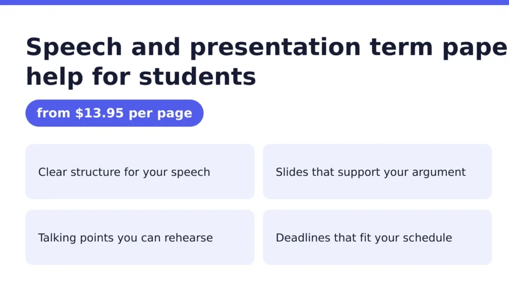 Speech and presentation term paper