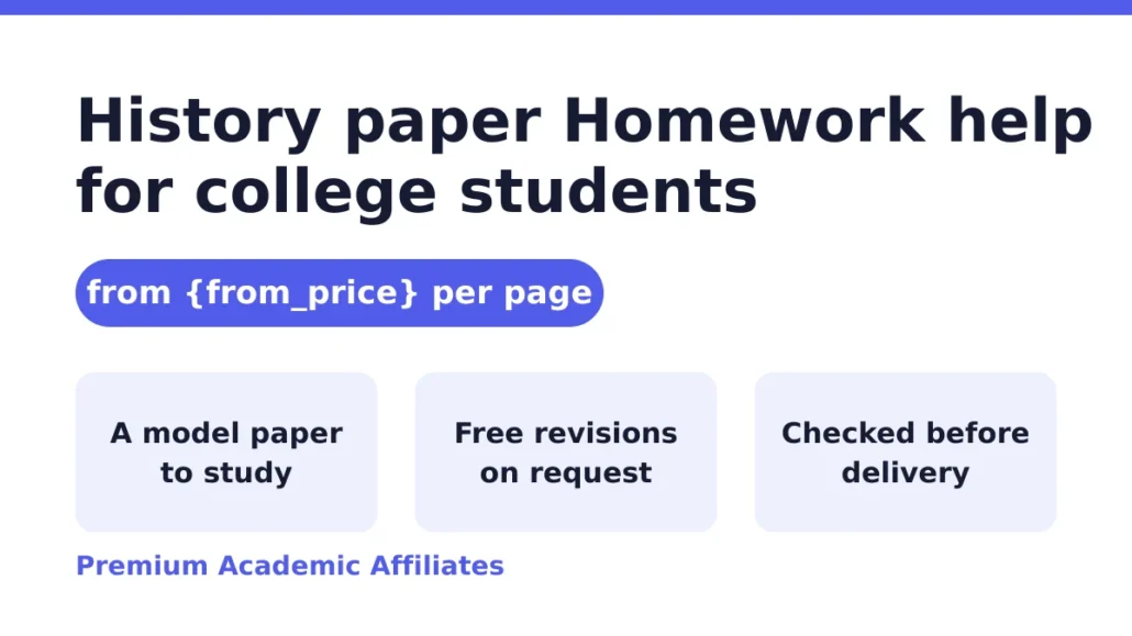 History paper Homework