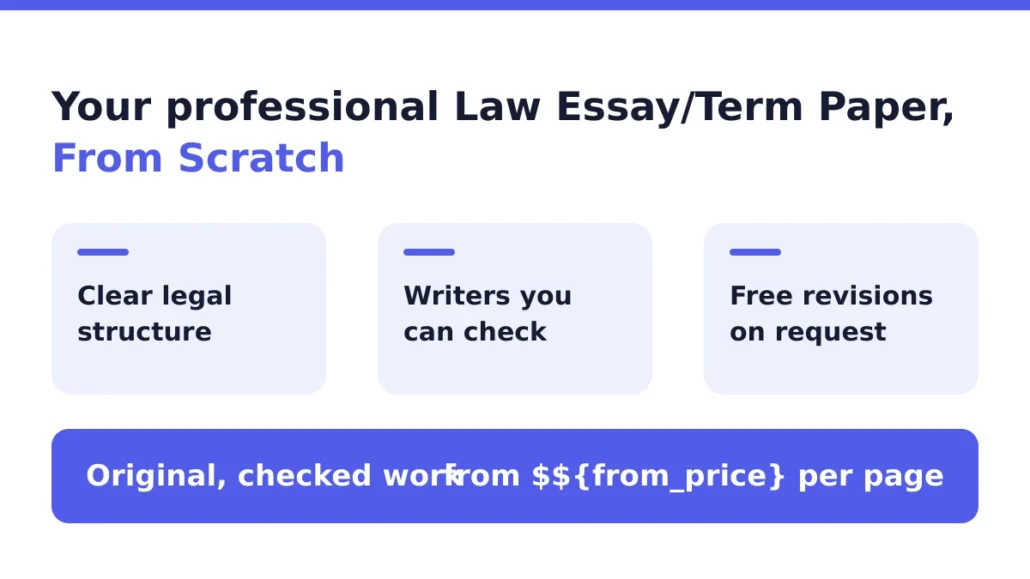 Professional Law Essay/Term Paper