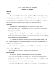 Adherence and Compliance During Nursing Project Implementation Essay – page 2