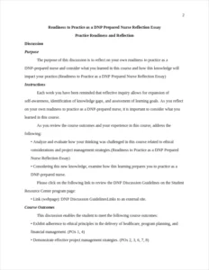 Readiness to Practice as a DNP Prepared Nurse Reflection Essay – page 2