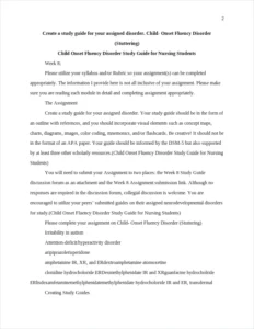 Child Onset Fluency Disorder Study Guide for Nursing Students – page 2