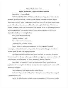 SOAP Note on Bipolar Disorder Essay for Nursing Students – page 2