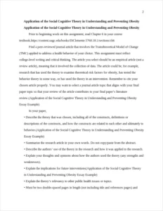 Application of the Social Cognitive Theory in Understanding and Preventing Obesity – page 2