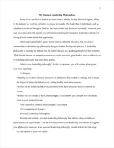 Personal Leadership Philosophies – page 2
