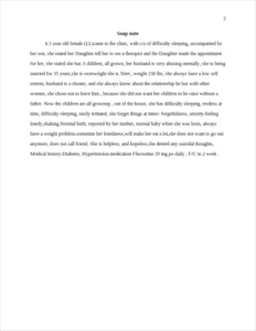 Soap note – page 2
