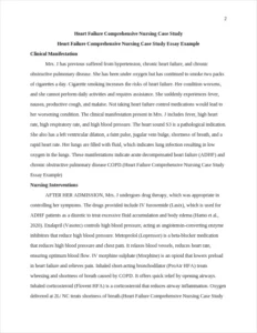 Heart Failure Comprehensive Nursing Case Study Essay Example – page 2