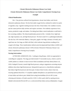 Chronic Obstructive Pulmonary Disease Case Study Comprehensive Nursing Essay Example – page 2