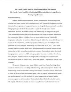 The Precede-Proceed Model for School Going Children with Diabetes Comprehensive Nursing Paper Example – page 2