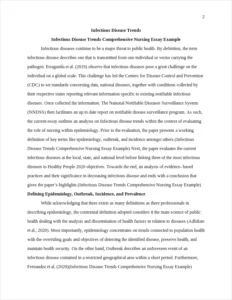 Infectious Disease Trends Comprehensive Nursing Essay Example – page 2