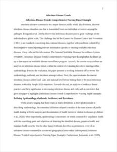 Infectious Disease Trends Comprehensive Nursing Paper Example – page 2