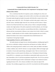 Communicable Disease Health Education Tool Comprehensive Nursing Paper Example – page 2