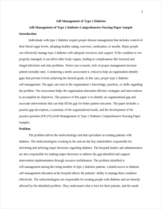 Self-Management of Type 2 Diabetes Comprehensive Nursing Paper Sample – page 2