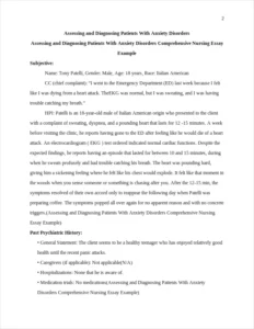 Assessing and Diagnosing Patients With Anxiety Disorders Comprehensive Nursing Essay Example – page 2
