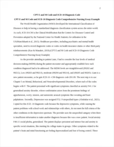 CPT E and M Code and ICD-10 Diagnosis Code Comprehensive Nursing Essay Example – page 2