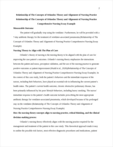 Relationship of The Concepts of Orlandos Theory and Alignment of Nursing Practice Comprehensive Nursing Essay Example – page 2