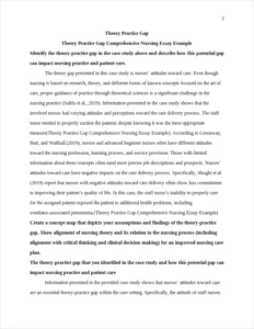 Theory Practice Gap Comprehensive Nursing Essay Example – page 2