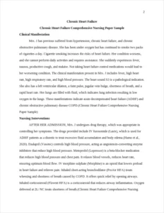 Chronic Heart Failure Comprehensive Nursing Paper Sample – page 2