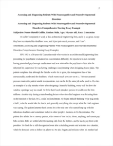 Assessing and Diagnosing Patients With Neurocognitive and Neurodevelopmental Disorders Comprehensive Nursing Essay Example – page 2