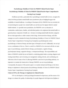 Psychotherapy Modality of Choice for PMHNP Clinical Practice Paper Comprehensive Nursing Essay Example – page 2