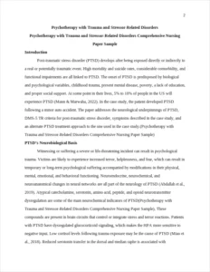 Psychotherapy with Trauma and Stressor-Related Disorders Comprehensive Nursing Paper Sample – page 2