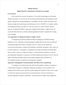 Bipolar Disorder Comprehensive Nursing Essay Example – page 2