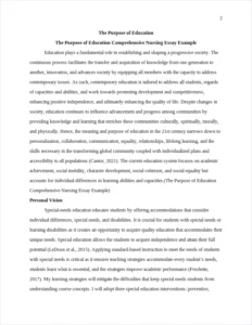 The Purpose of Education Comprehensive Nursing Essay Example – page 2