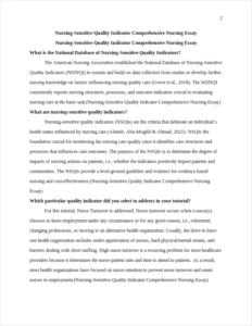Nursing-Sensitive Quality Indicator Comprehensive Nursing Essay – page 2