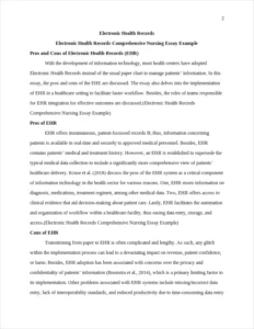 Electronic Health Records Comprehensive Nursing Essay Example – page 2