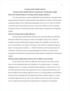 Nursing-Sensitive Quality Indicator Comprehensive Nursing Paper Sample – page 2