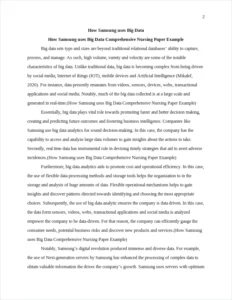 How Samsung uses Big Data Comprehensive Nursing Paper Example – page 2