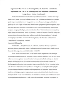 Improvement Plan Tool Kit for Promoting Safety with Medication Administration Comprehensive Nursing Essay Example – page 2