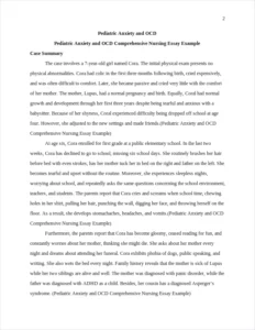 Pediatric Anxiety and OCD Comprehensive Nursing Essay Example – page 2
