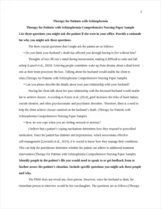 Therapy for Patients with Schizophrenia Comprehensive Nursing Paper Sample – page 2