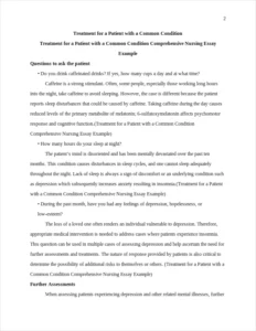 Treatment for a Patient with a Common Condition Comprehensive Nursing Essay Example – page 2
