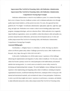 Improvement Plan Tool Kit for Promoting Safety with Medication Administration Comprehensive Nursing Paper Example – page 2
