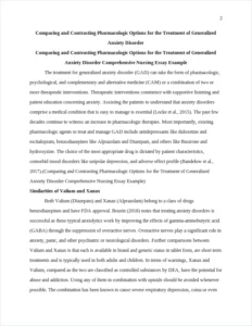Comparing and Contrasting Pharmacologic Options for the Treatment of Generalized Anxiety Disorder Comprehensive Nursing Essay Example – page 2